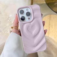 Purple 3D Heart Design iPhone Case - #Snap Bands#
