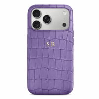 Purple Crocodile Texture Personalized Leather iPhone Case - Snap Bands