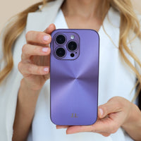 Purple Flashy Alu iPhone Case - Snap Bands