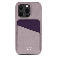 Purple iPhone Case with Card Holder Two Colors - Snap Bands
