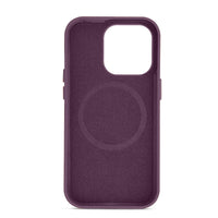 Purple Leather Magnetic iPhone Case with Pearl Strap - Snap Bands