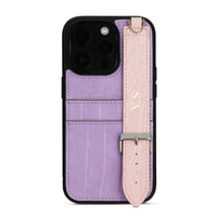 Purple Pink iPhone Case with Strap - #Snap Bands#