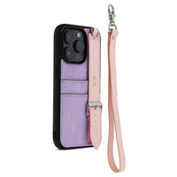 Purple Pink iPhone Case with Strap - #Snap Bands#