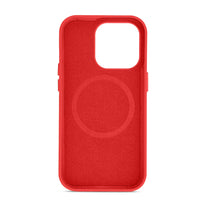 Red Leather Magnetic iPhone Case with Pearl Strap