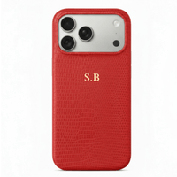 Red Leather Snake iPhone Case - Snap Bands