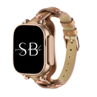Roma Slim Leather Band - #Snap Bands#