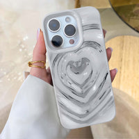 Silver 3D Heart Design iPhone Case - #Snap Bands#