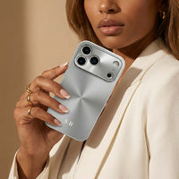 Silver Flashy Alu iPhone Case - Snap Bands