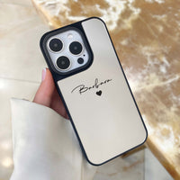Silver Personalized Mirror iPhone Case - #Snap Bands#