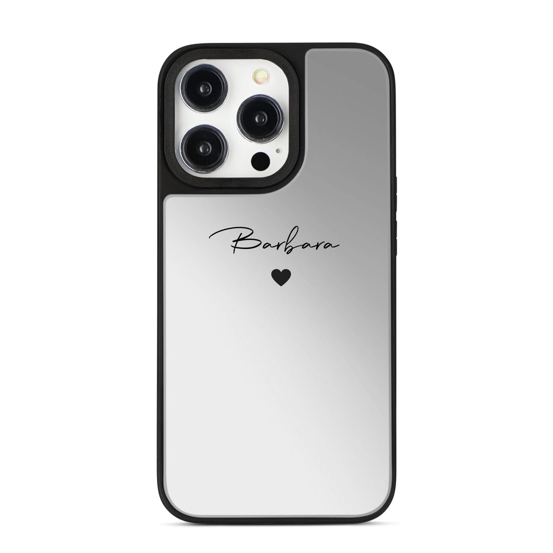 Silver Personalized Mirror iPhone Case - #Snap Bands#