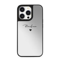 Silver Personalized Mirror iPhone Case - #Snap Bands#