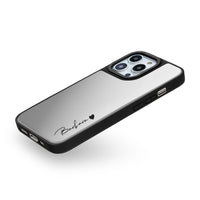 Silver Personalized Mirror iPhone Case - #Snap Bands#