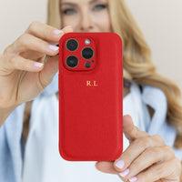 Red Leather iPhone Case