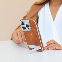 Suede iPhone Case With Stand - Snap Bands