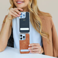 Suede iPhone Case With Stand - Snap Bands