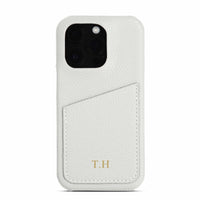 White Card Holder Leather iPhone Case - #Snap Bands#