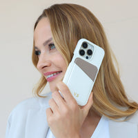 White iPhone Case with Card Holder Two Colors - Snap Bands