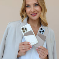 White iPhone Case with Card Holder Two Colors - Snap Bands