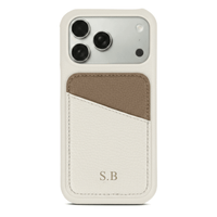 White iPhone Case with Card Holder Two Colors - Snap Bands