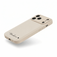 White Personalized Leather iPhone Case - Snap Bands