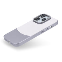 White Two - Tone Monogrammed Leather iPhone Case - #Snap Bands#