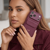 Wine Personalized Leather iPhone Case With Card Holder - #Snap Bands#