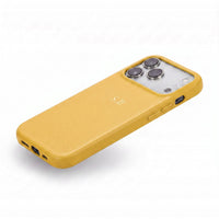 Yellow Leather iPhone Case - Snap Bands