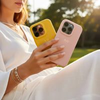 Yellow Leather iPhone Case - Snap Bands