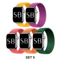 5-Pack Nylon Braided Knit Band - #Snap Bands#