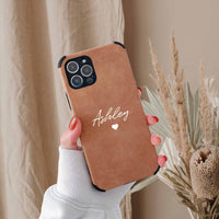 Suede Leather iPhone Case - #Snap Bands#