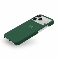 Green Pebble Leather iPhone Case