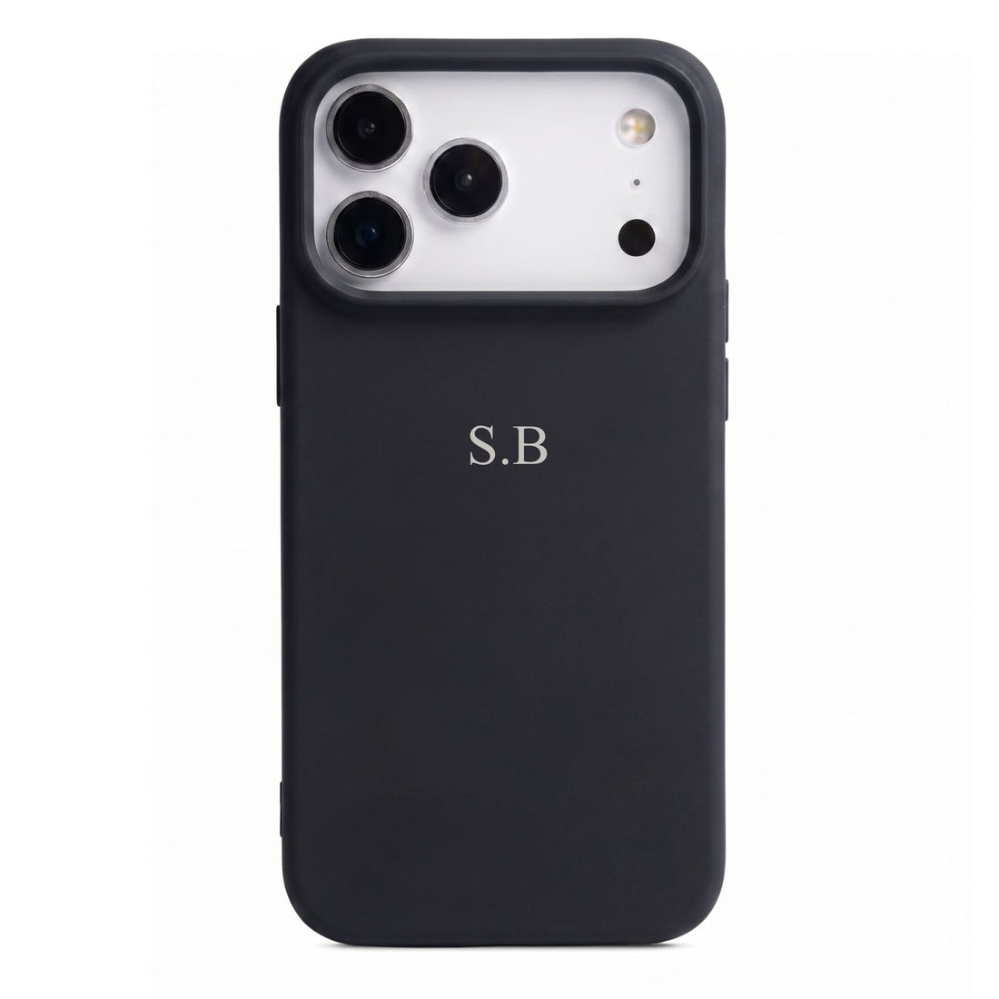 Black Personalized Liquid Silicone iPhone Case