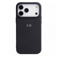 Black Personalized Liquid Silicone iPhone Case