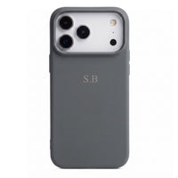 Dark Gray Personalized Liquid Silicone iPhone Case