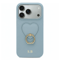 Blue  Heart Ring Leather iPhone Case