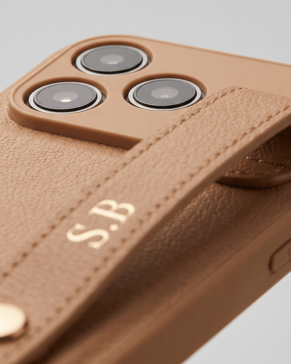 Orange Leather iPhone Case with Strap