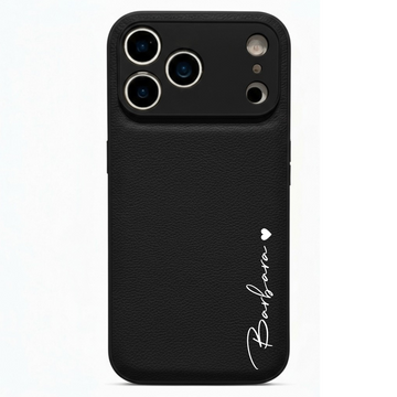 Black Leather iPhone Case