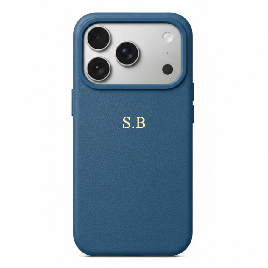 Blue Magnetic Leather iPhone Case