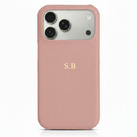 Pink Pebble Leather iPhone Case
