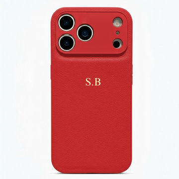 Red Leather iPhone Case