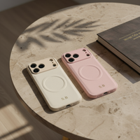 White Personalized Magnetic Leather iPhone Case