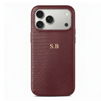 Wine Leather Snake iPhone Case