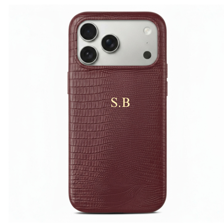 Wine Leather Snake iPhone Case