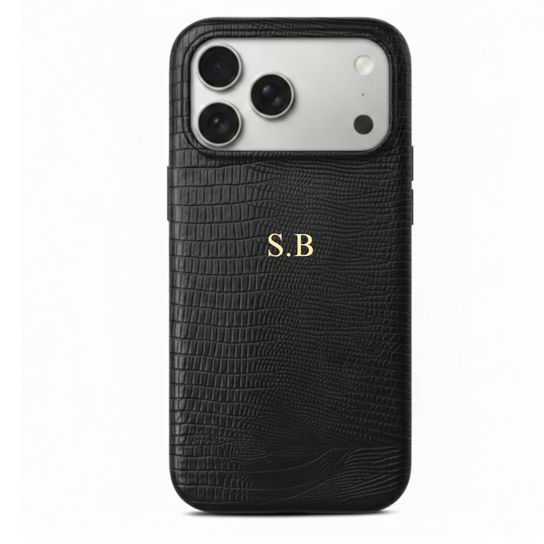 Black Leather Snake iPhone Case