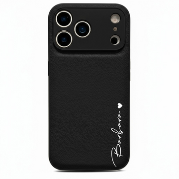 Black Leather iPhone Case