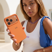 Orange Personalized Liquid Silicone iPhone Case