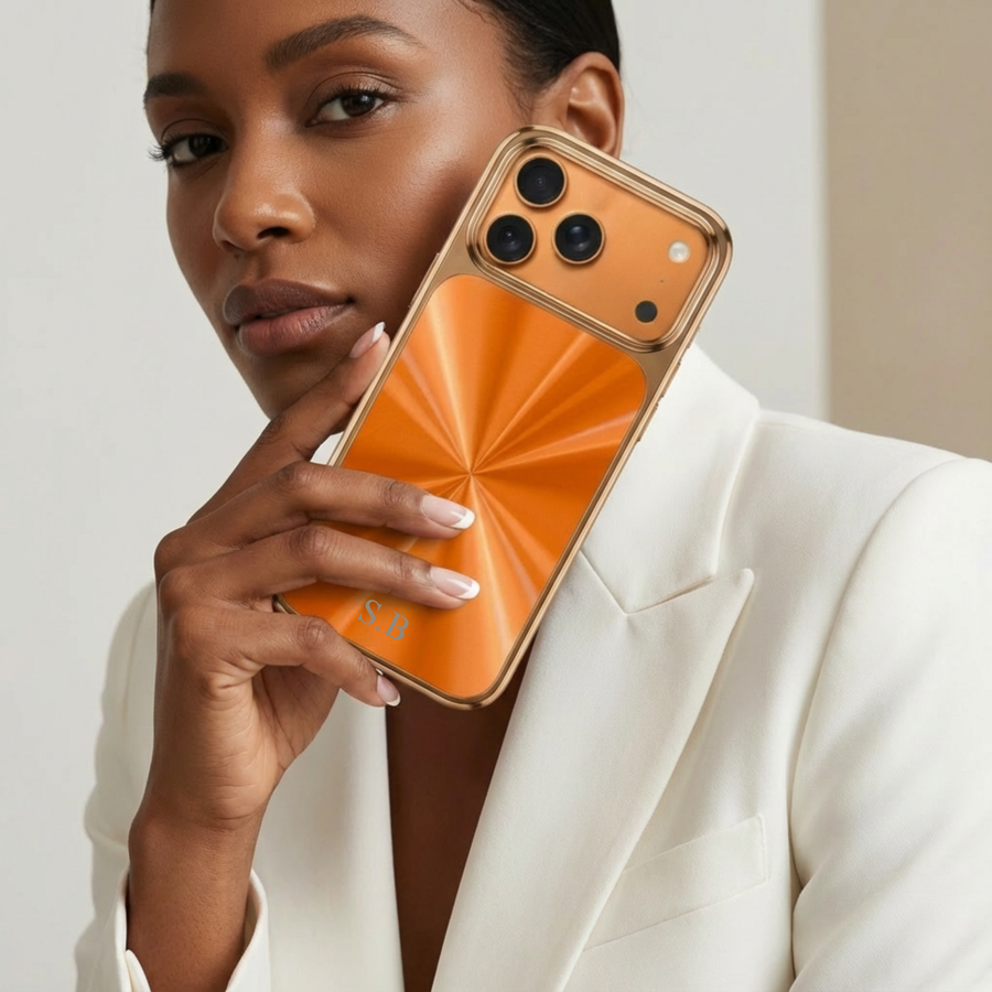 Orange Flashy iPhone Case
