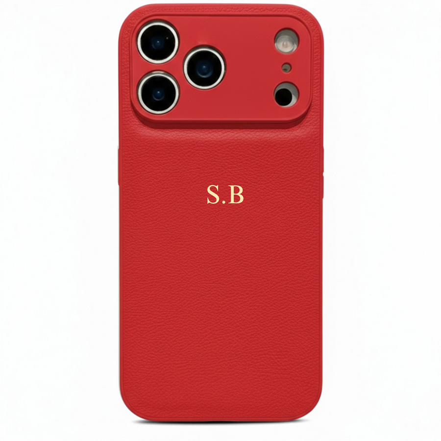 Red Leather iPhone Case