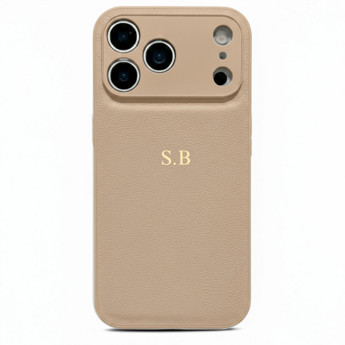 Beige Leather iPhone Case