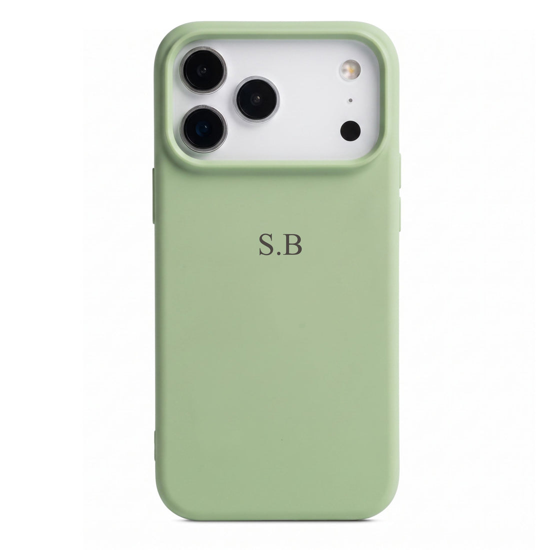 Light Green Personalized Liquid Silicone iPhone Case